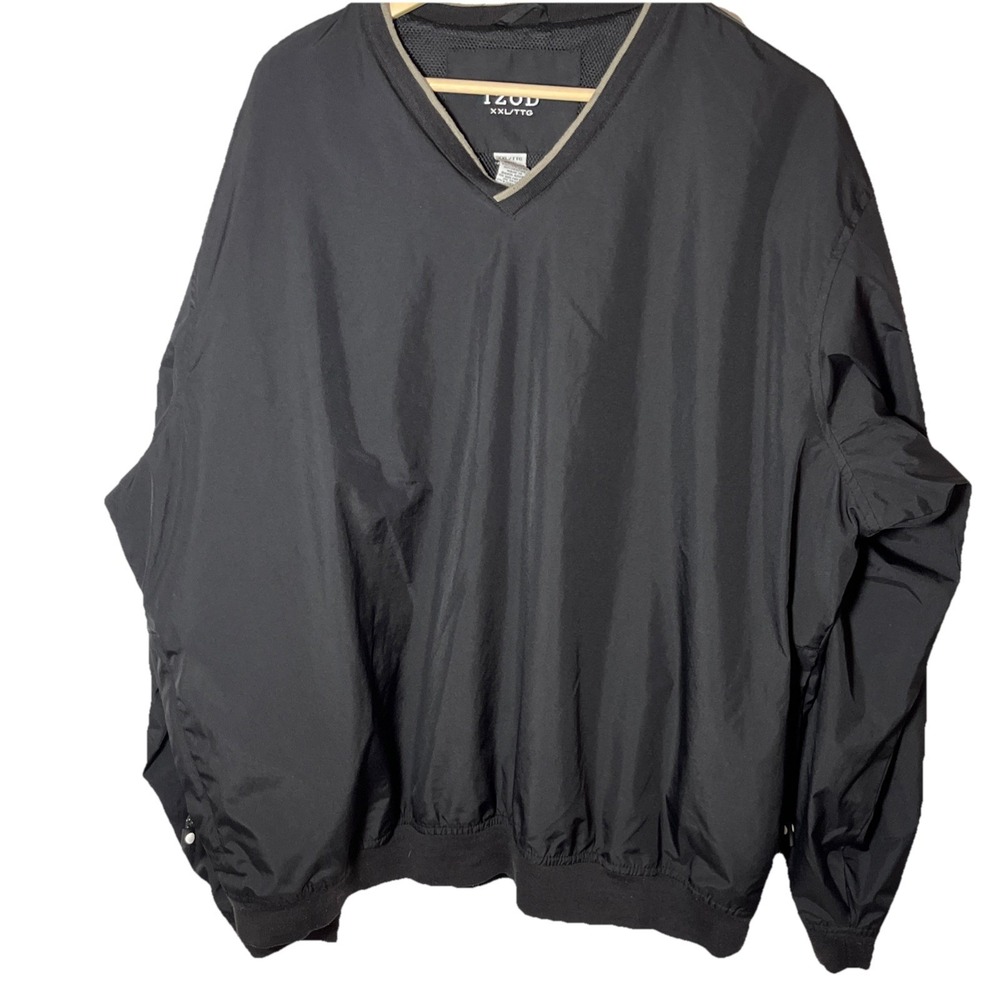 IZOD Golf Windbreaker Jacket Sz XXL Pullover Elastic Waist‎ Zipper Pockets